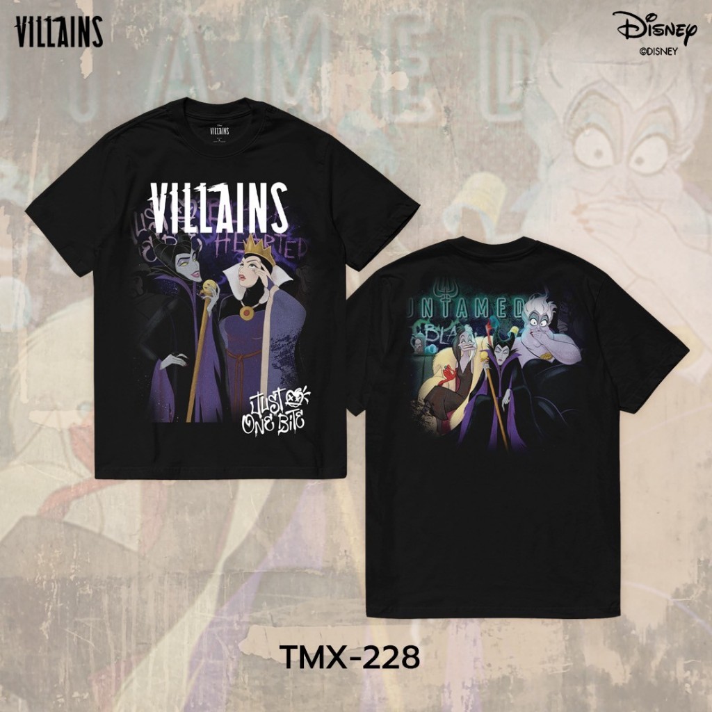 Power 7 Shop เสื้อยืดการ์ตูน "Villains" ลิขสิทธิ์แท้ DISNEY “เทคนิคพิเศษ“(TMX-228)