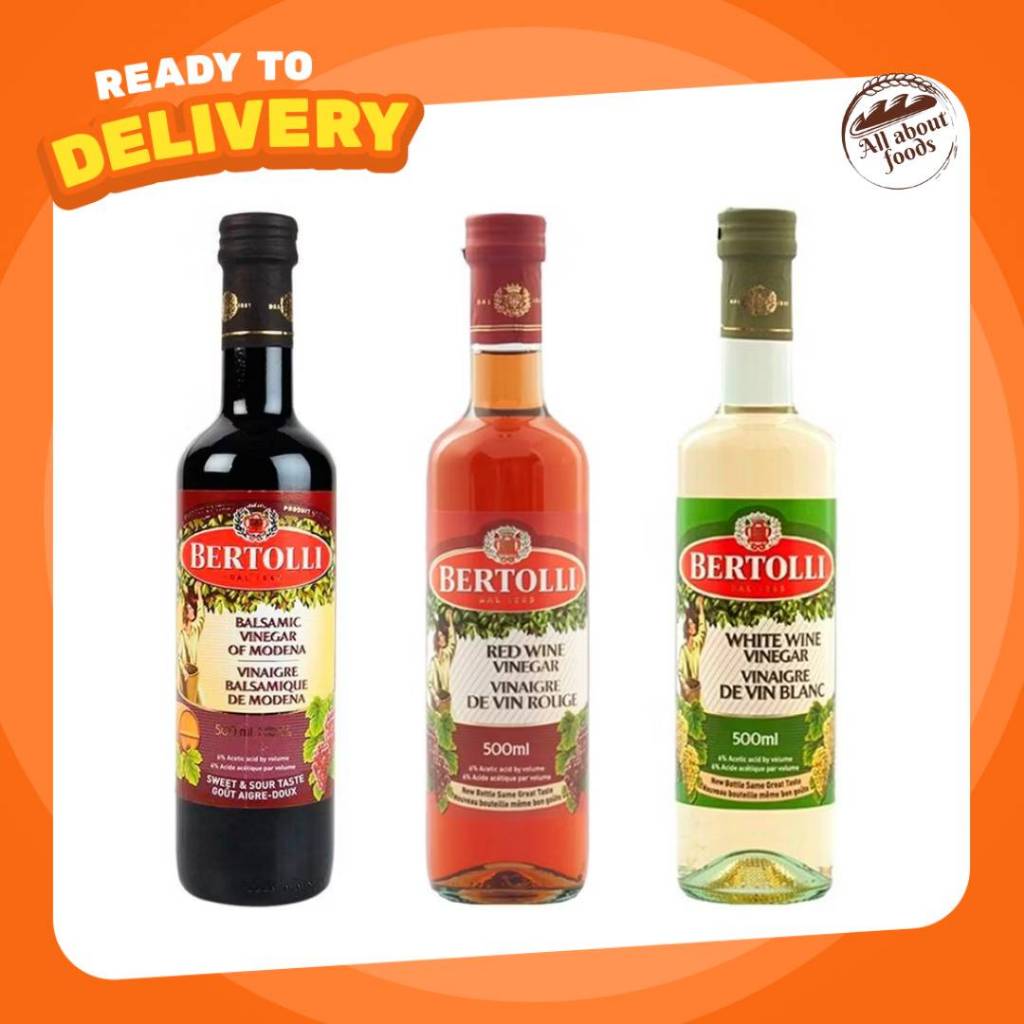Bertolli Balsamic Vinegar Redwine Whitewine 250 500ml. เบอร์ทอลลี่ บาลสามิก วินิการ์ เรดไวน์ ไวท์ไวน์ 250 มล.