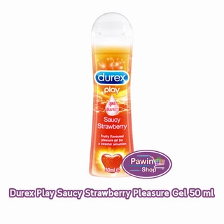 Durex Play เจลหล่อลื่น ดูเร็กซ์ เพลย์ สตรอเบอร์รี่ 50,100มล. [1 ขวด สีแดง] JJ 610X Saucy Strawberry Gel เจล