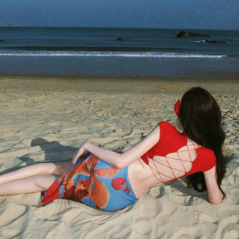 Beach Bikini ชุด 3 ชิ้น ชุดชายทะเล เดรสผ่าข้าง+เสื้อโชหลัง ชุดชายหาดฤดูร้อนสุดเซ็กซี่และมีสไตล์ ราคา ถูกที่สุด ดีลบีเคเค แกลเลอรีภาพที่ 2
