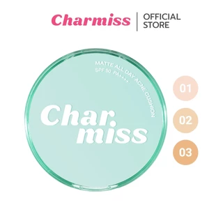 คุชชั่นเขียว Charmiss Matte All Day Acne Cushion SPF 50 PA++++ 8 g คุชชั่นสิว เนื้อแมทท์