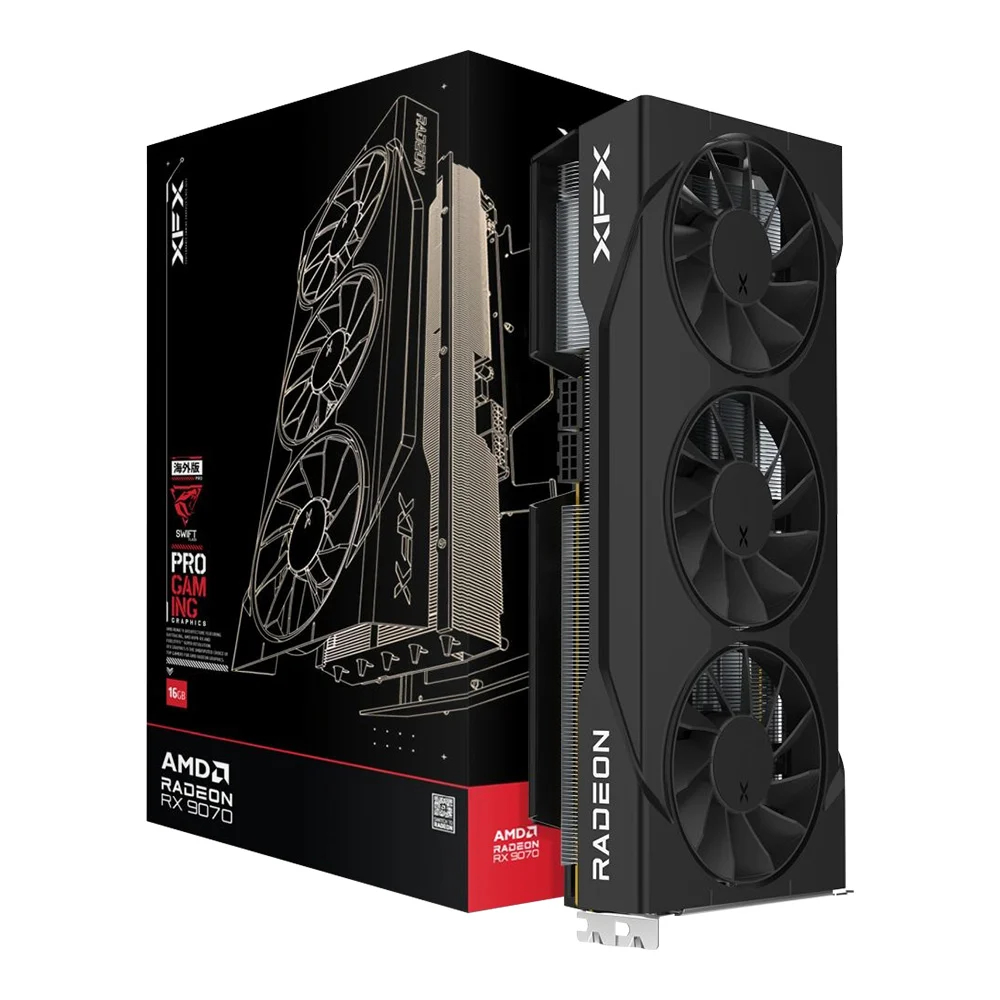 VGA (การ์ดแสดงผล) XFX SWIFT AMD RADEON RX 9070 OC TRIPLE 90MM FAN GAMING EDITION 16GB GDDR6 (RX-97SW