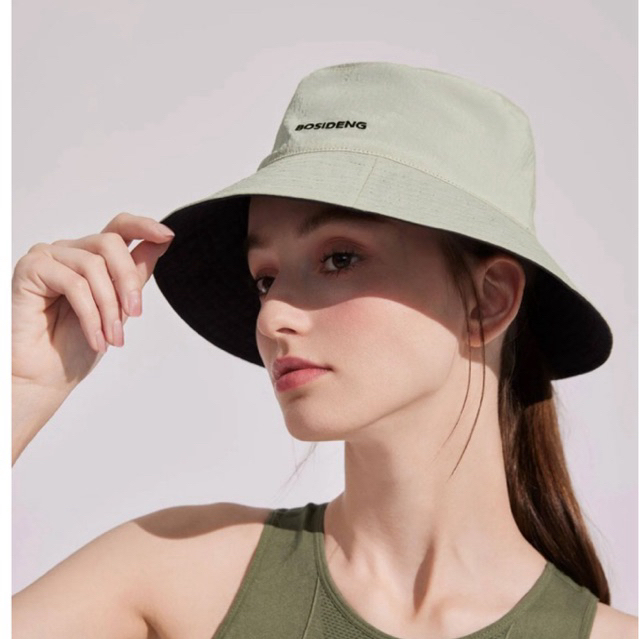 🔥พร้อมส่ง🇹🇭 หมวกกันแดดคุณภาพ ใส่ได้2ด้าน SUN PROTECTION REVERSIBLE BUCKET HAT ( BOSIDENGแท้💯% )