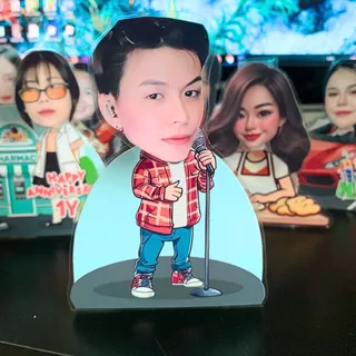ตุ๊กตาหัวดุ๊กดิ๊กน่ารัก แบบ 3 มีลายให้เลือกมากมาย (แบบใส่ถ่านอย่างเดียว) แถมถ่านฟรี