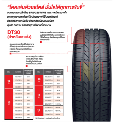 Dayton DT30 1เส้น ปี25 ยางขอบ14 165/70R14 175/65R14 175/70R14 185/65R14 ยางรถยนต์ขอบ14 185 65 14 175