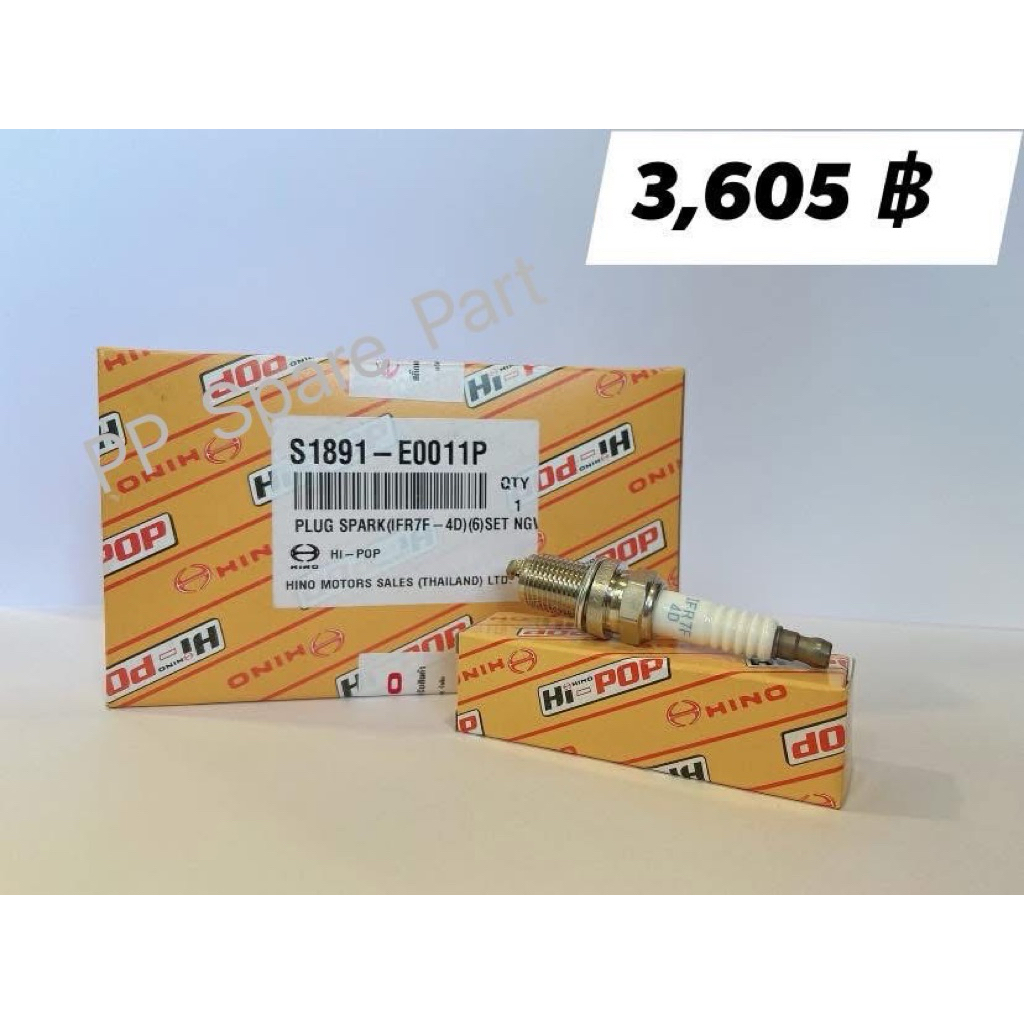 หัวเทียนNGV 1แพ๊ค6หัว HINO  เบิกศูนย์แท้100%  FG1J,FM2P