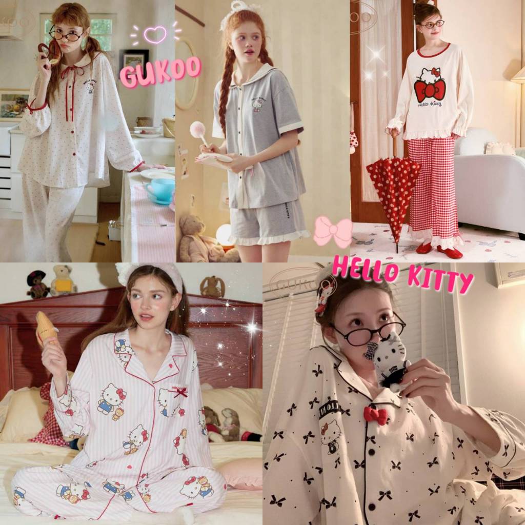 [รวม Pre-order]GUKOO x Hello Kitty ชุดนอนชุดอยู่บ้าน เฮโหลคิตตี้ Sanrio ซานริโอ้