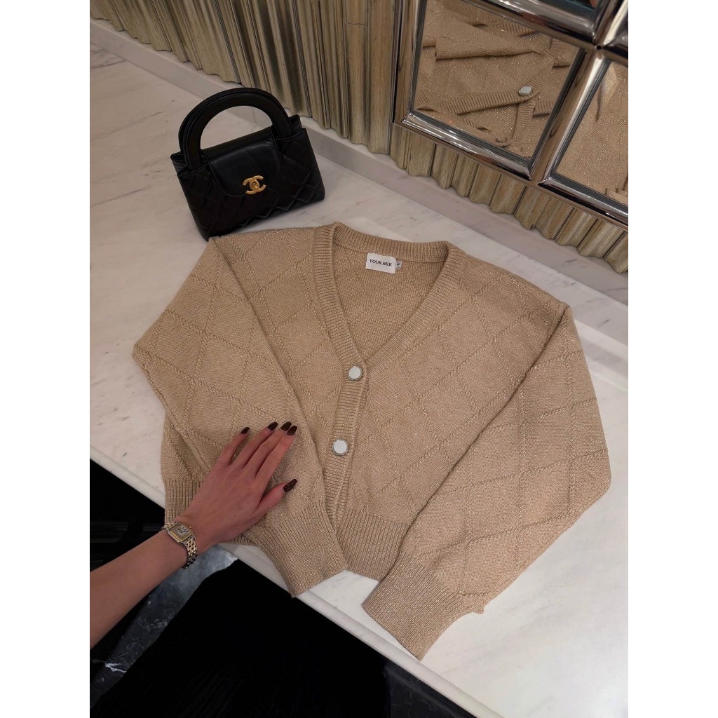 OWN MONEY Diamond Cardigan เสื้อคลุม คาร์ดิแกน สเวตเตอร์ โค้ท เสื้อกันหนาว ใส่สบาย พร้อมส่ง - รูปที่ 2