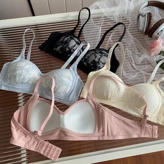 ชุดชั้นในลูกไม้ไร้โครงงานใหม่🧸💦𝑩𝒓𝒂𝑩𝒓𝒂𝑩𝒓𝒂⛱️🧸 #bra-270 เสื้อในลูกไม้ ดันทรง สไตล์ฝรั่งเศส