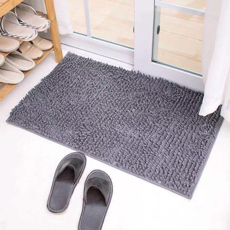 พรมเช็ดเท้านาโนตัวหนอน ดักฝุ่น/ทราย【 ขนาด 38 × 58cm.】รุ่นบาง ซับน้ำดีเยี่ยม พรมแต่งห้อง พรมเช็ดห้องน้ำ พรมปูพื้น