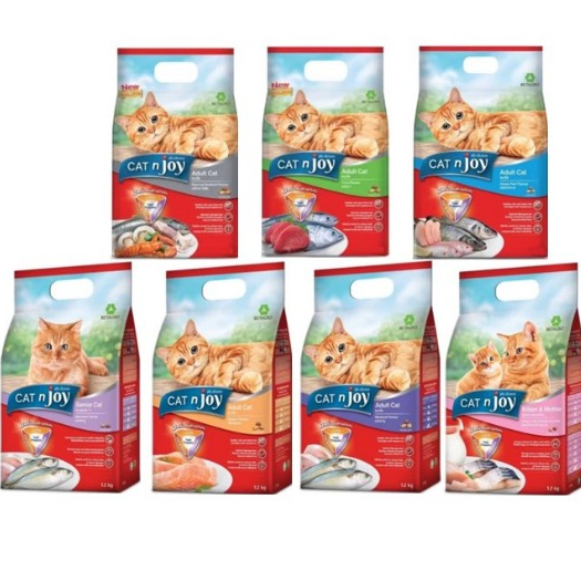 CAT n joy อาหารแมวแบบเม็ด สำหรับแมวทุกช่วงวัย 1.2kg.*โปรดอ่านรายละเอียดก่อนสั่งซื้อ