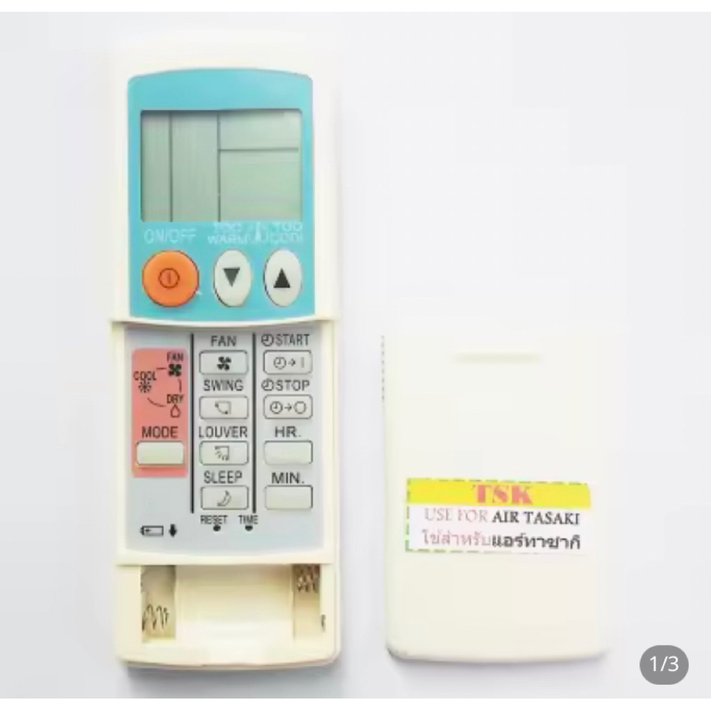 รีโมทแอร์ใช้สำหรับ Tasaki รุ่นตามภาพใส่ถ่านใช้งานได้เลย