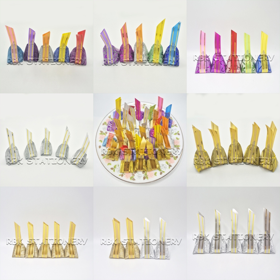 กระดาษพับเหรียญโปรยทาน กระดาษห่อเหรียญโปรยทาน กากเพชร ชุดขนมใส่ไส้ (ฐานรองกระดาษไม่รวมอยู่ในชุด) 1 ชุด ทำได้ 100 ชิ้น