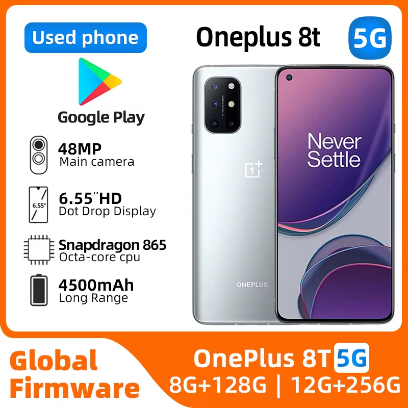 oneplus 8t 12+256 snapdragon865 โทรศัพท์มือสองสภาพใหม่ 90%