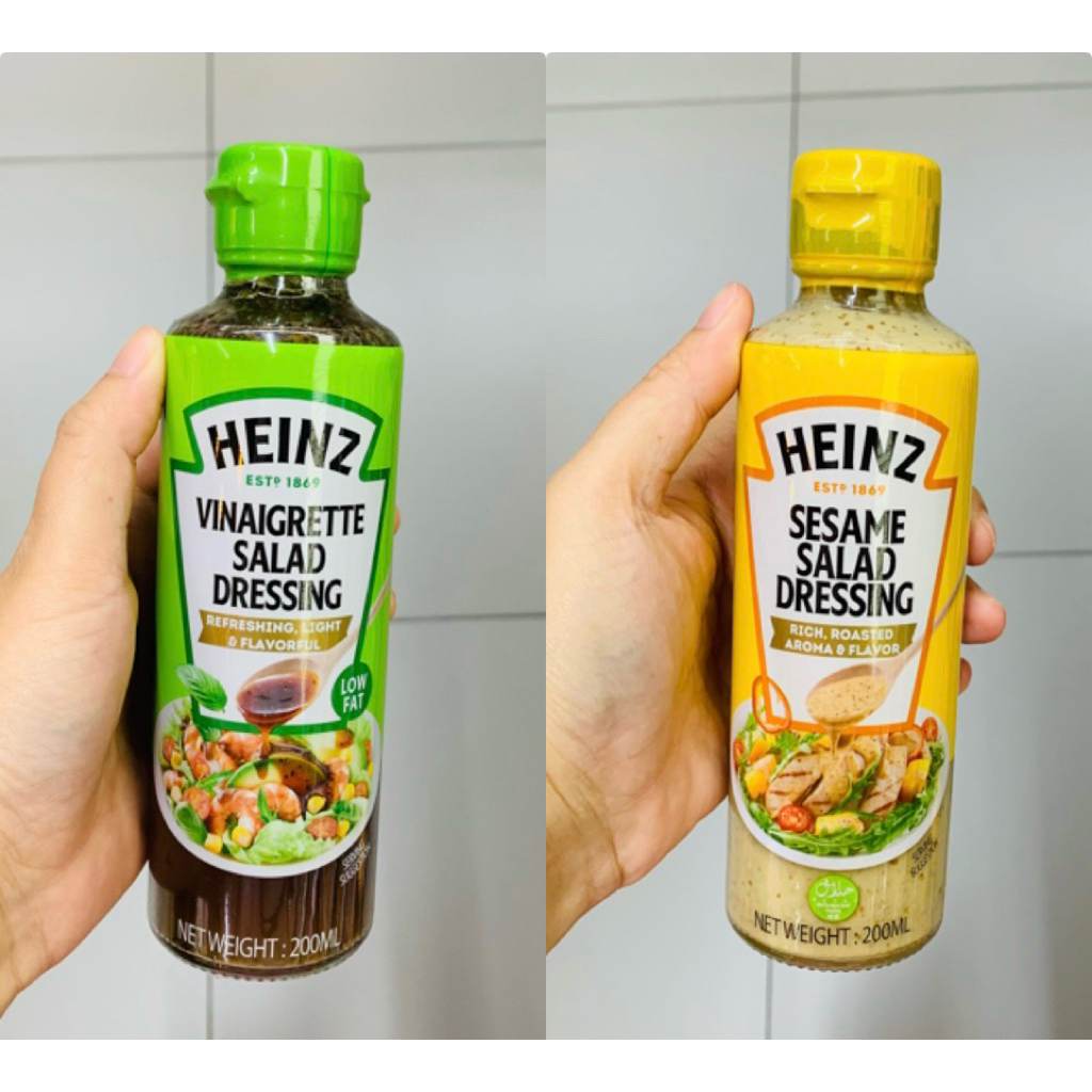 Heinz Vinaigrette / Sesame Salad dressing น้ำสลัดชนิดใส / น้ำสลัดงาคั่ว ตรา ไฮน์ซ ขนาด 200ml น้ำสลัดวีเนเกรท เซซามี