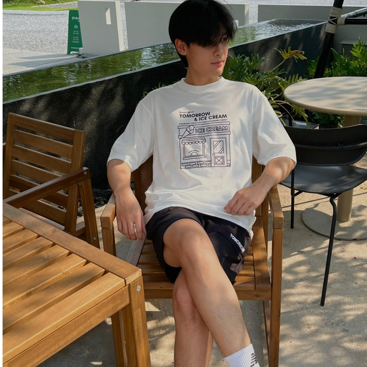 TOMORROW- เสื้อOVERSIZE/C20 รุ่น T-4005  Ice cream