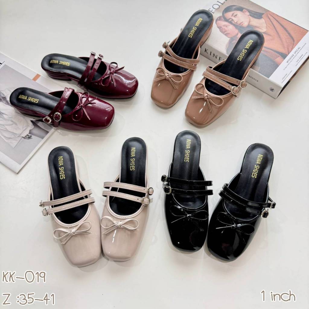 NIWA SHOES  รองเท้าเปิดส้น รองเท้าส้นแบน รุ่น KK-019