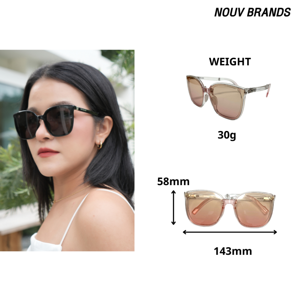 แว่นกันแดดผู้หญิง ผู้ชาย รุ่น [X-Xyla] ทรงรีเลนส์ Polarized UV400 กันแดดดี ใส่สบาย แฟชั่นเกาหลี - รูปที่ 4