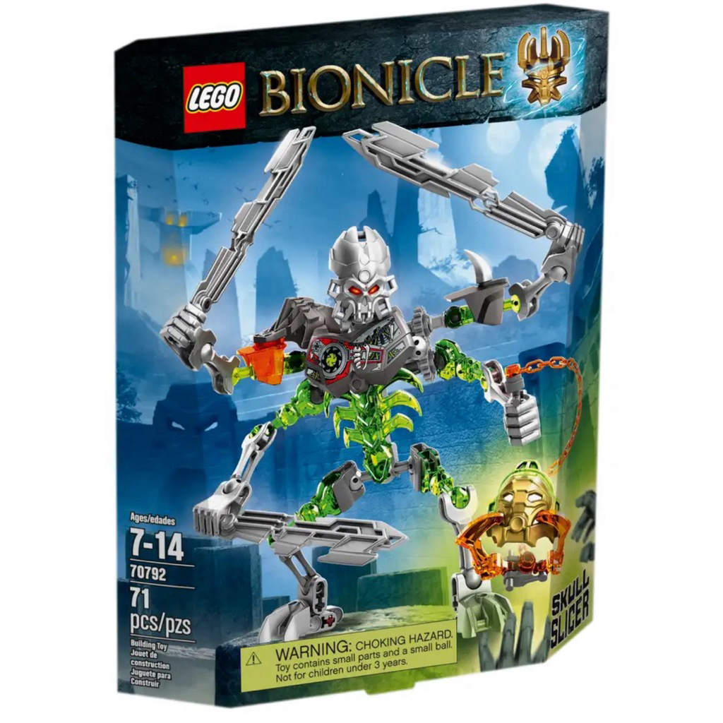 LEGO Bionicle #70792 Skull Slicer กลองมีรอยเล็กน้อย