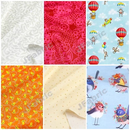 Jfabric ผ้านำเข้าเกาหลี ปลายไม้ ราคาพิเศษ Cotton100% คอตตอนแท้ ตัดเสื้อ พิมพ์ลาย การ์ตูน ดอกไม้