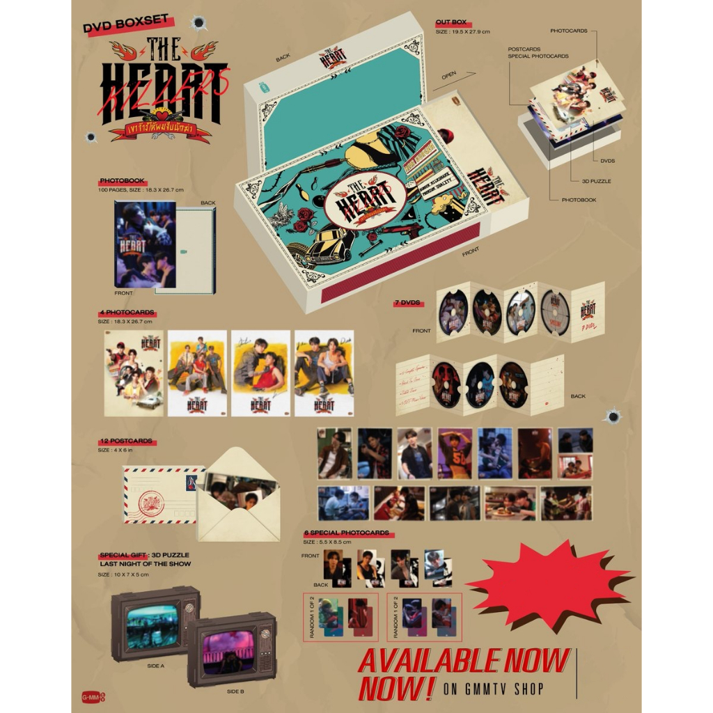 🚚（พร้อมส่ง）DVD BOXSET THE HEART KILLERS เขาจ้างให้ผมจีบนักฆ่า GMMTV First Khaotung Joong Dunk