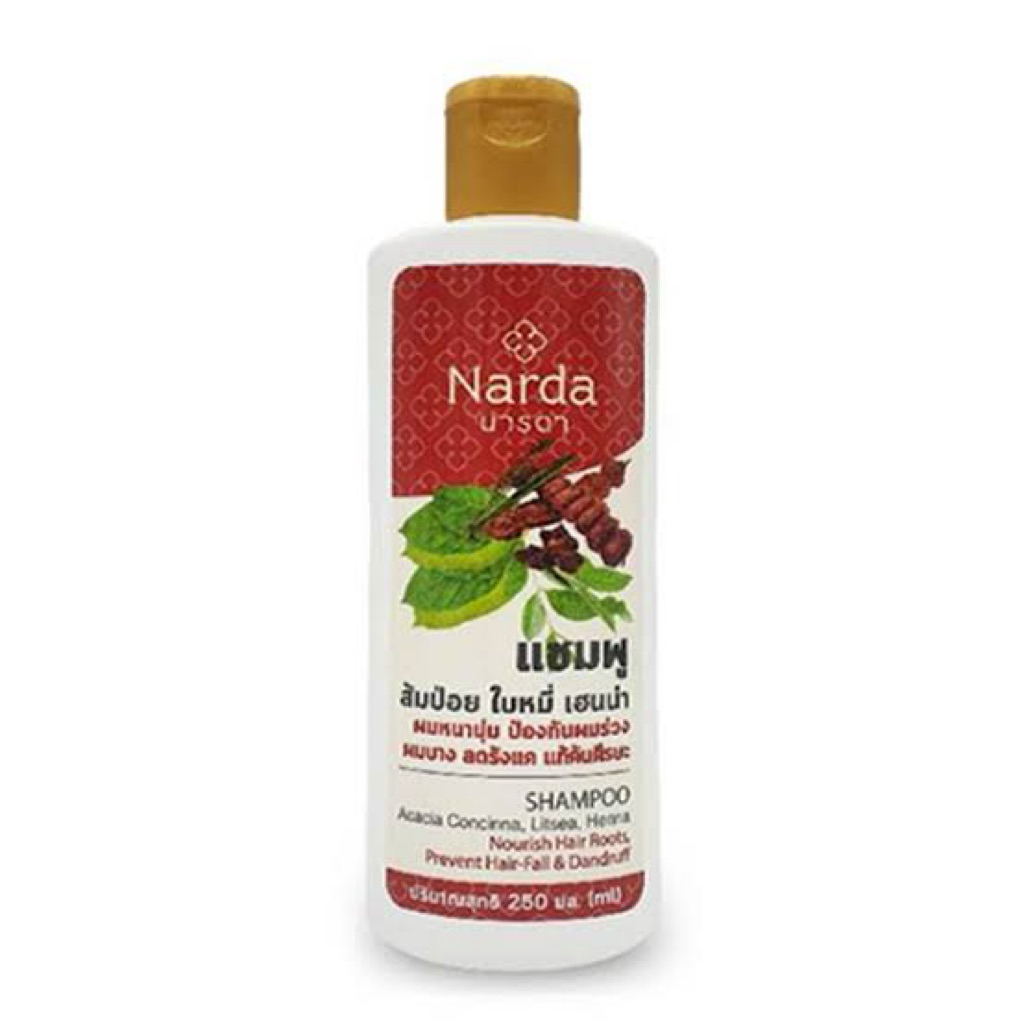 east Narda shampoo  250ml. นารดา แชมพูส้มป่อย ให้ผมผนานุ่ม ลดผมร่วง