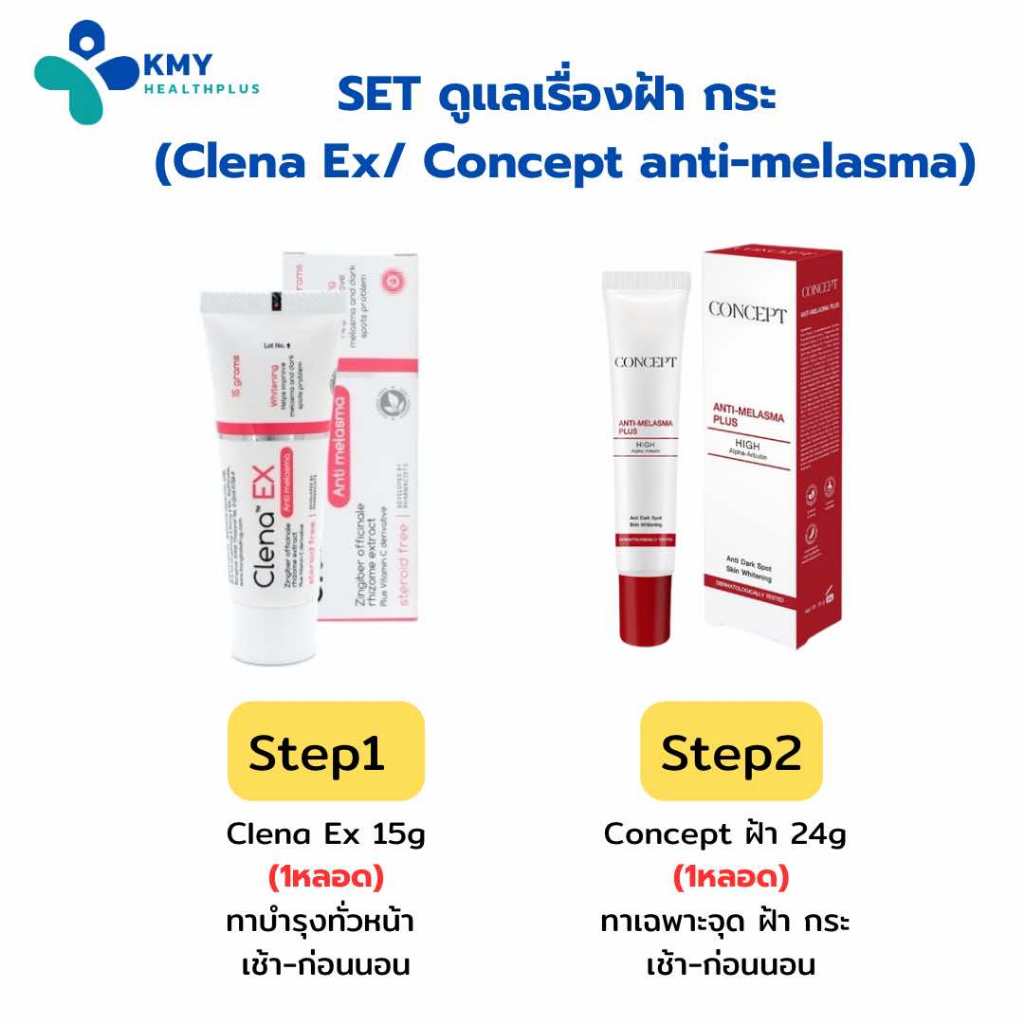 Set ดูแลเรื่องฝ้า กระ (Clena Ex/ Concept anti-melasma)