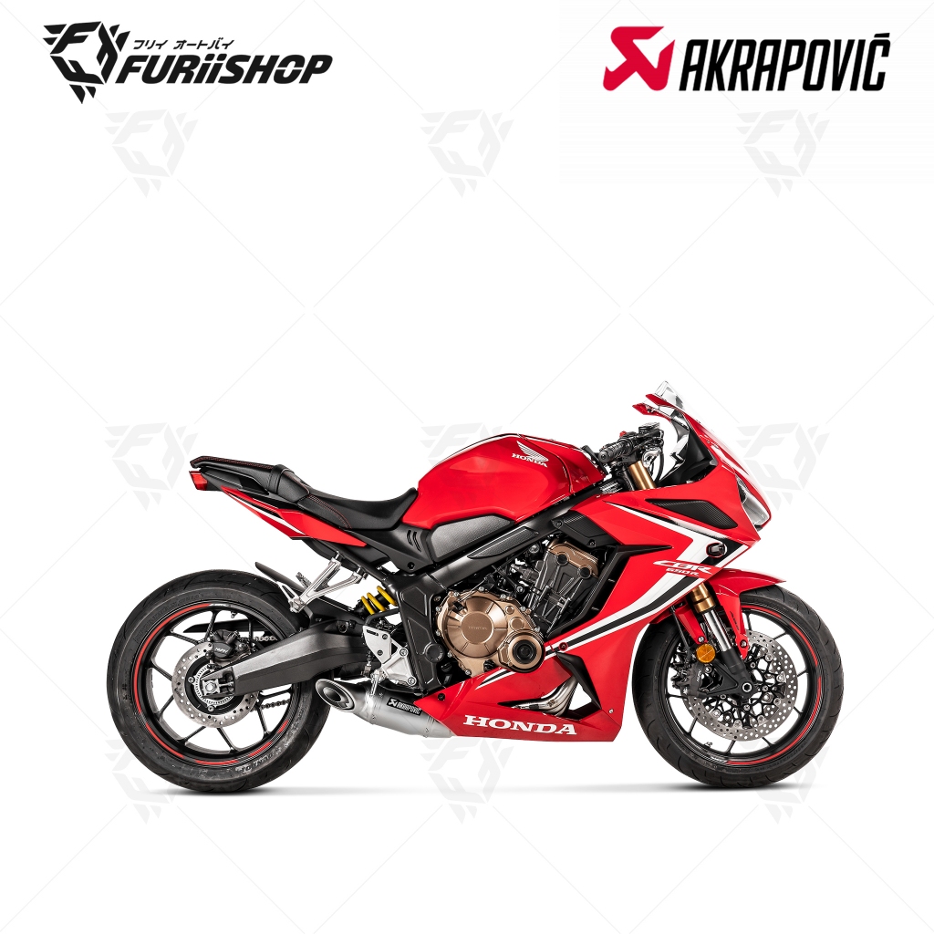 ท่อสูตร/ท่อแต่ง/ท่อไอเสีย Akrapovic 4-2-1 1 รู Titanium Logo Aluminium Limited : for Honda CBR650R/C