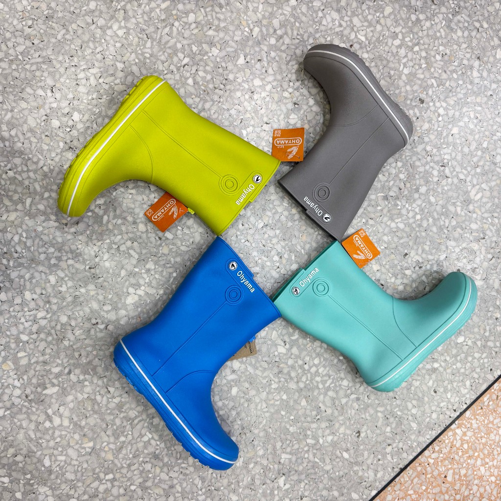 สูง 10 นิ้ว รองเท้าบูทโอยาม่า Ohyama B005 รองเท้าบูทสำหรับผู้ชาย รองเท้าบูทสำหรับผู้หญิง รองเท้าบูททำสวน กันฝน ไม่ลื่น