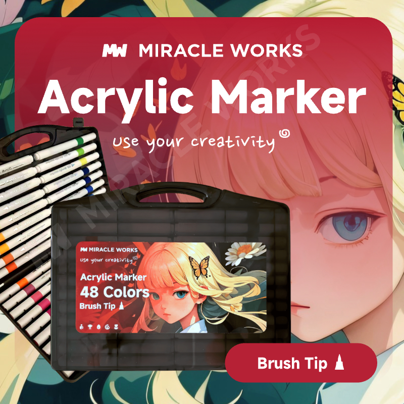 MW 12/24/36/48/60 สี ปากกามาร์กเกอร์ไฮไลท์ Acrylic marker