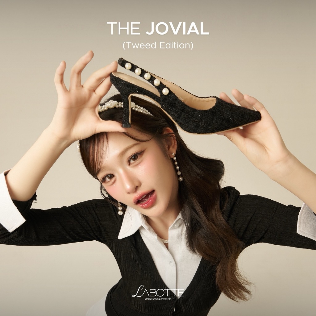 The Jovial (Tweed Edition) - Labotte.bkk รองเท้าส้นสูง รองเท้ารัดส้น (3233-26C)