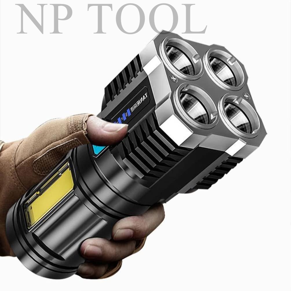 HH7 ได้4 LED + COB ไฟฉายแรงสูงมัลติฟังก์ชั่น ! เป็นทั้งไฟฉายได้ ไส้ตะเกีย