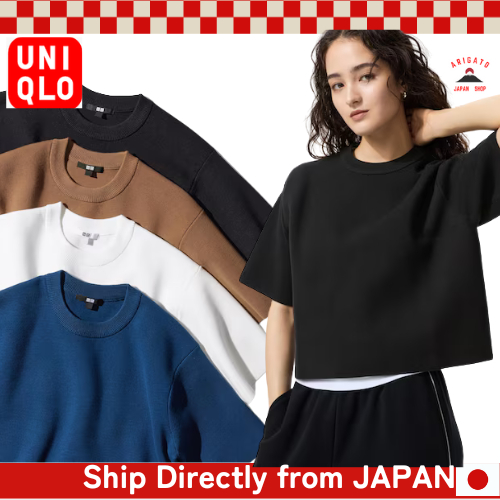 UNIQLO Washable Milano Ribbed Sweater Short Sleeves [ส่งตรงจากประเทศญี่ปุ่น ของแท้ 100%]