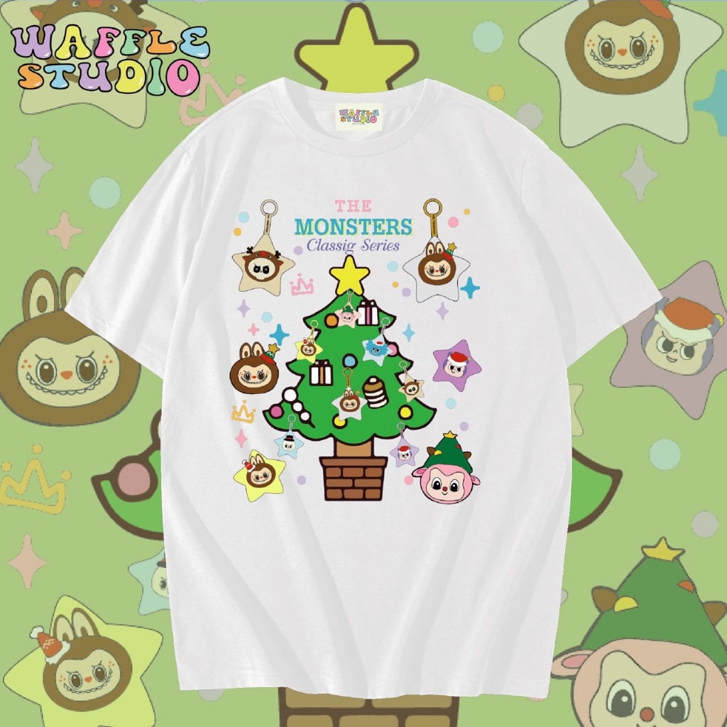 [ ส่งฟรี 🔥 ] WS1050 เสื้อยืดโอเวอร์ไซส์ ผ้าคอตตอน 100% เสื้อยืดเกาหลี เสื้อยืด  WAFFLE STUDIO