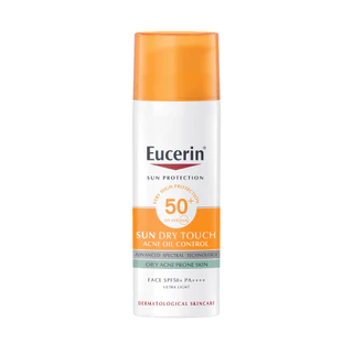 Eucerin SUN DRY TOUCH ACNE OIL CONTROL SPF50+ PA++++ 50 ML ยูเซอริน กันแดดคุมมัน เนื้อบางเบา สำหรับผิวหน้า