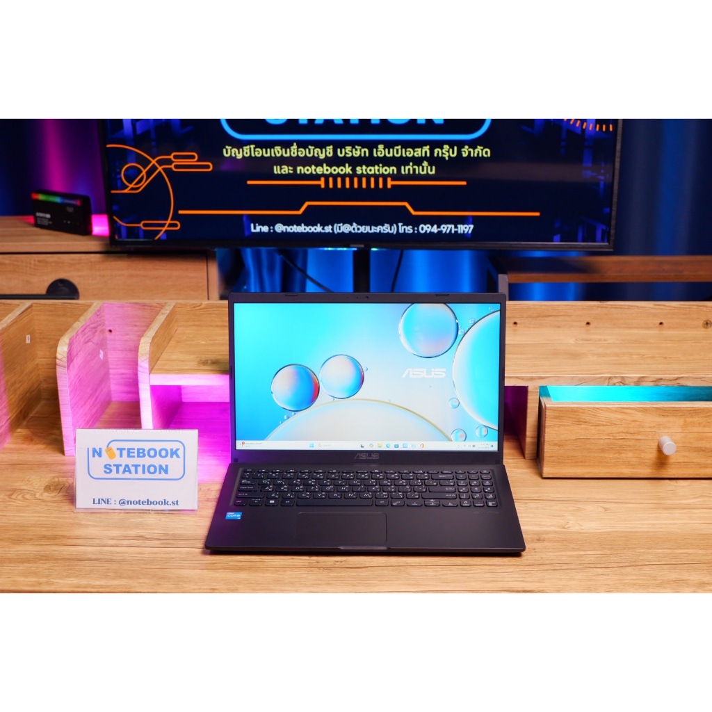 ASUS VIVOBOOK 15 i3-1115G4 Ram8 SSD512 จอ15.6 HD สเปคทำงาน แป้นตัวเลขแยก ราคาเพียง 9,999.-เท่านั้น