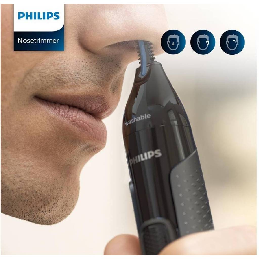 ฟิลิปส์ เครื่องตกแต่งขนจมูก หู และคิ้ว รุ่น NT3650/16 สีดำเมทัลลิก