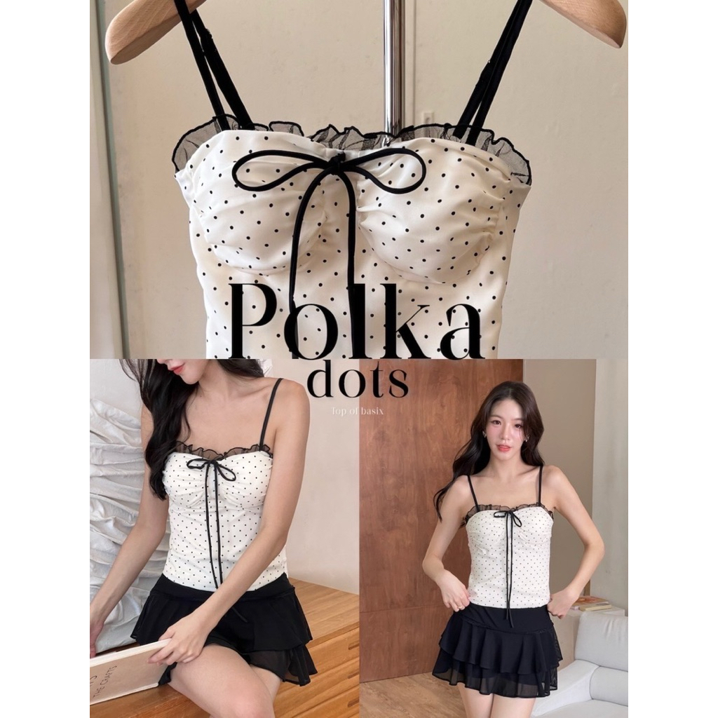 ส่งต่อ  Polka dots top TOPBASIX sizeXS มือ1