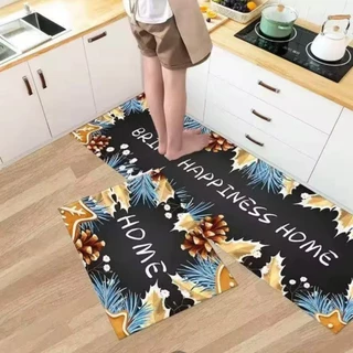Kitchen mat set เช็ตพรมปูห้องครัว ดักฝุ่น ดักเศษอาหารต่างๆ ตกแต่งห้องครัว ดูดซับน้ำได้ดี แห้งเร็ว