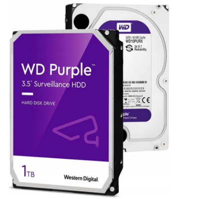 ฮาร์ดดิสก์ HDD WD Purple 1TB ฮาร์ดดิสสำหรับ NVR DVR กล้องวงจรปิด ใช้งานต่อเนื่อง 24ชม.