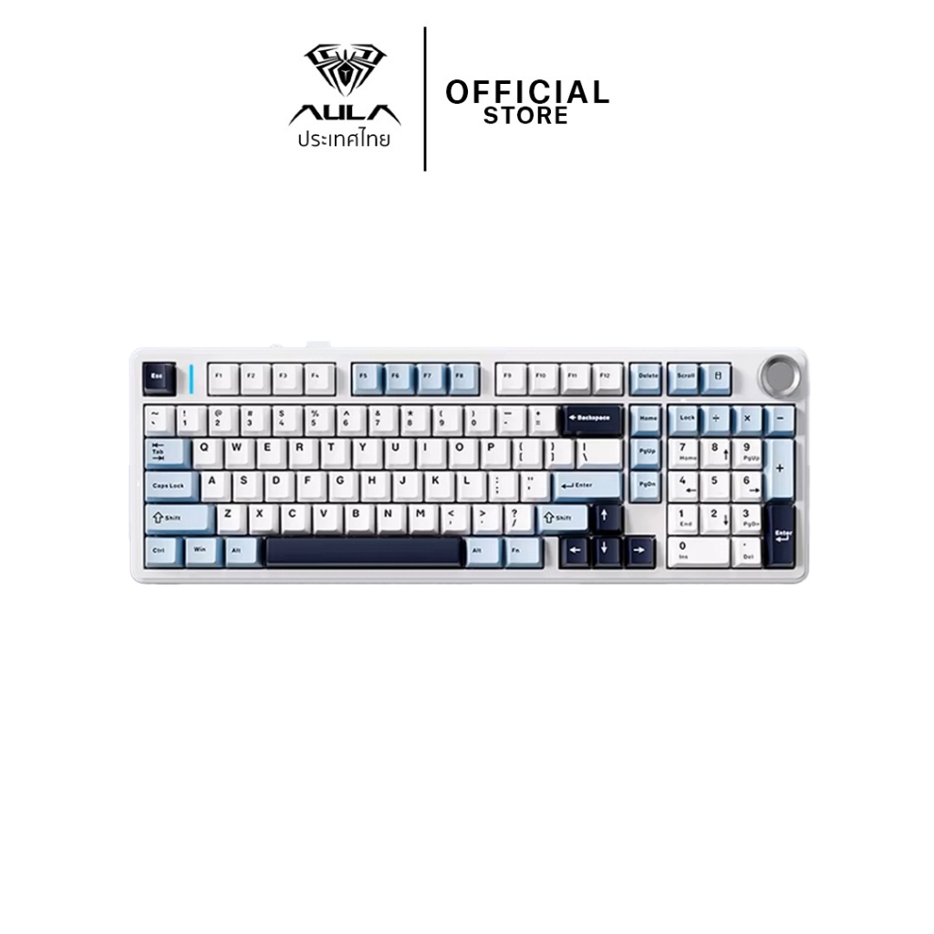 คีย์บอร์ดไร้สาย - AULA F99Pro - Gasket Mechanical Keyboard คีย์ไทย แบต 8,000mAh รับประกัน 2 ปี