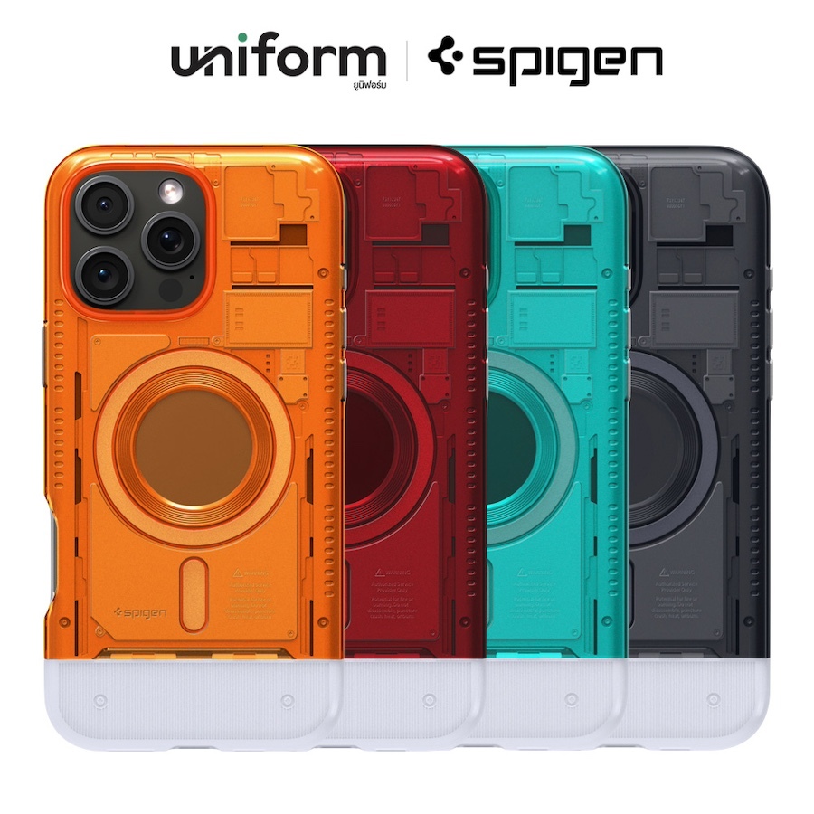 เคสมือถือ SPIGEN Classic C1 Magfit for iP 16 Pro / 16 Pro Max - Bondi Blue / Graphite / Ruby / Tangerine