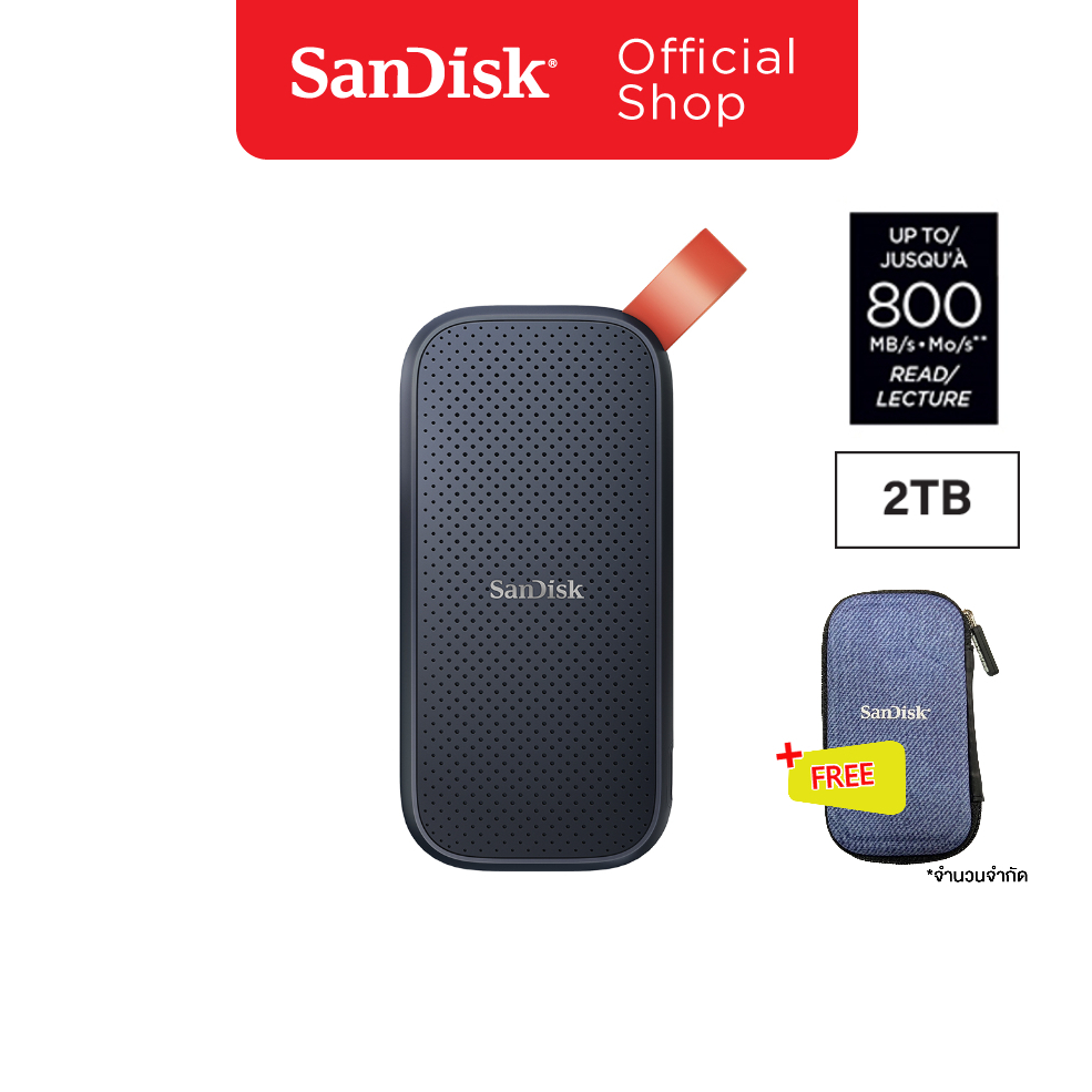 SanDisk Portable SSD 2TB (SDSSDE30-2T00-G26) Read Speed up to 800MB/s