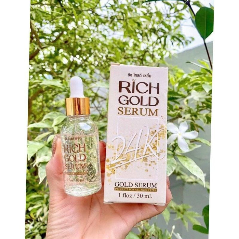 10 ขวด เซรั่ม บำรุงผิว หน้า ริช โกลด์ rich gold serum face anti dark spots anti aging 30 ml