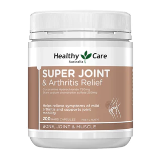 Healthy Care Super Joint & Arthritis Relief 200 Capsules ช่วยสนับสนุนความคล่องตัวและความยืดหยุ่นของข้อต่อ