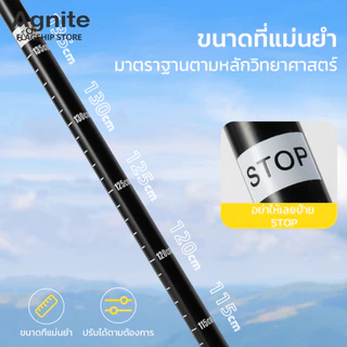 Agnite ไม้เท้าเดินป่า แท่งไม้เดินป่า อลูมิเนียม ด้ามจับแนวตั้ง พับเก็บได้ แพ็คคู่ 2ชิ้น Trekking Pole