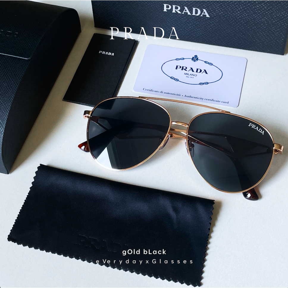 EVERYDAY แว่นกันแดด รุ่น PRADA กันแสงแดดUV400 นักบินกันลม พรีเมียม แฟชั่นสุดหรู สวมใส่โดดเด่น