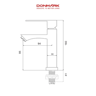 DONMARK ก๊อกน้ำอ่างล้างหน้า ด้ามยก ปัดซ้าย/ขวา รุ่น MG-1312