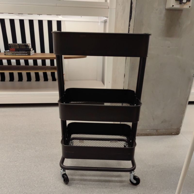 ราคานี้ 10 ชิ้นสุดท้าย IKEA (อิเกีย)​ แท้ค่ะ RÅSKOG รวสกู๊ก รถเข็น, ขาว, ดำ, น้ำเงินอมเทา, เทา-เขียว, เหลือง,35x45x77ซม.