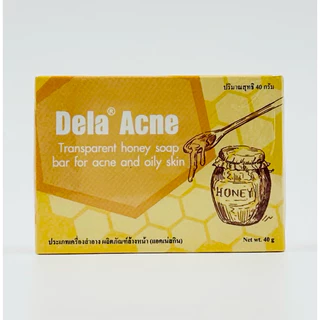 Dela Acne Soap ดีลา แอคเน่ สบู่ น้ำผึ้ง ลดสิว ความมัน 40g ล๊อตผลิตใหม่ล่าสุด